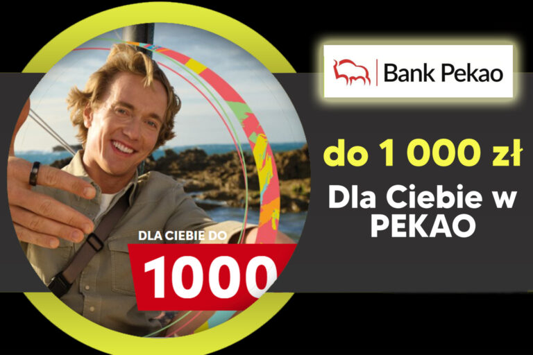 Zgarnij do 1000 zł: 600 zł cashbacku + obrączka płatnicza za konto w Pekao!