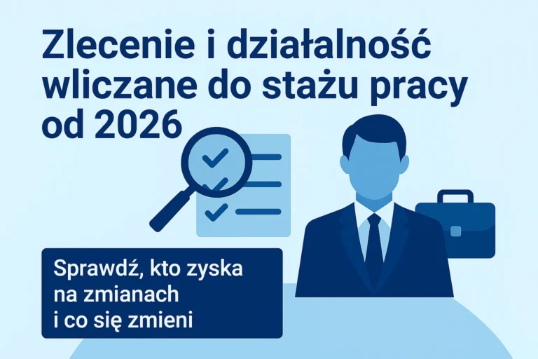 Staż pracy od 2026 roku wchodzi w życie (NOWY) Staż pracy od 2026 zlecenie i działalność