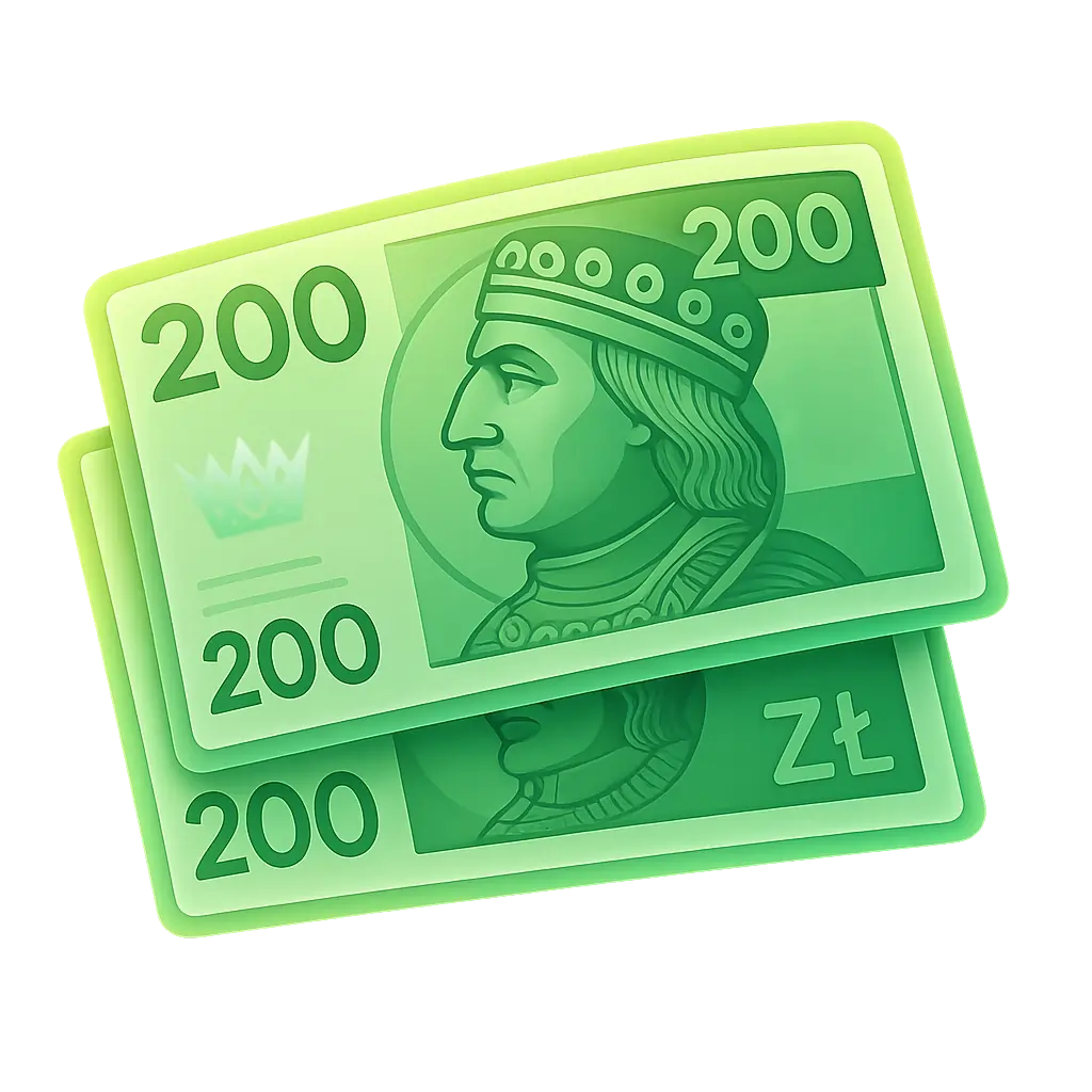 Banknot ikona 200 zl Banknot ikona 200 zl