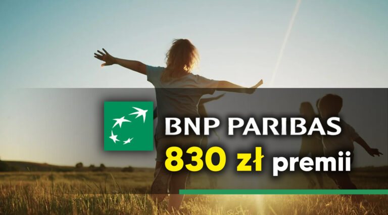 BNP Paribas promocja, premia 830 zł