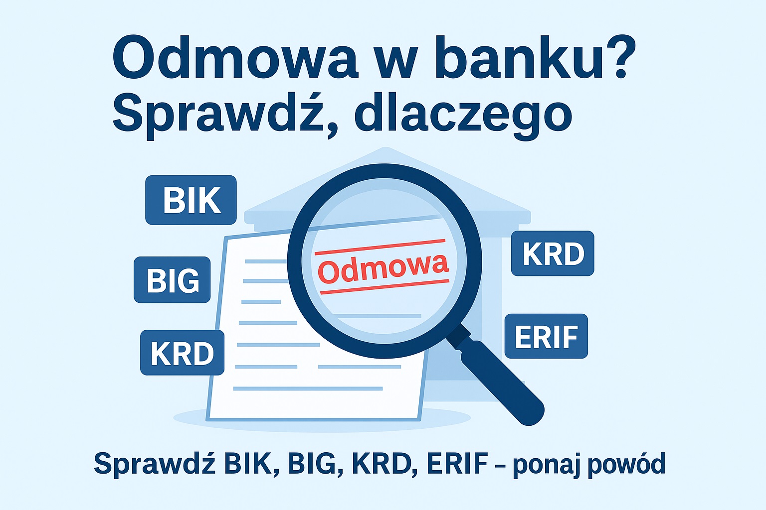 Odmowa banku kredyt