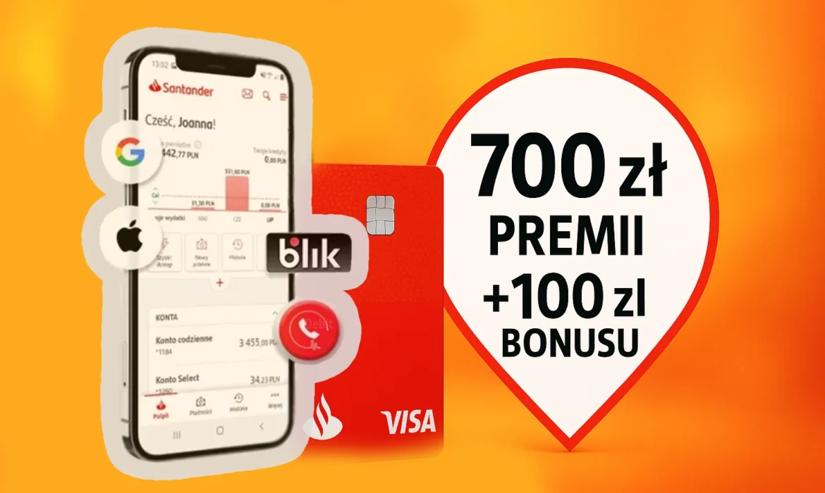 Santander Bank Promocja 700 zł z Kontem Osobistym