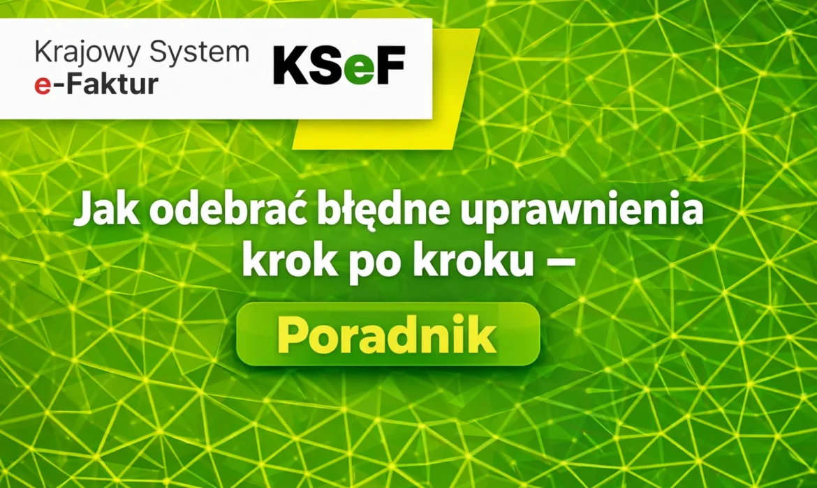 Jak odebrać błędne uprawnienia w KSeF krok po kroku - poradnik Krajowego Systemu e-Faktur