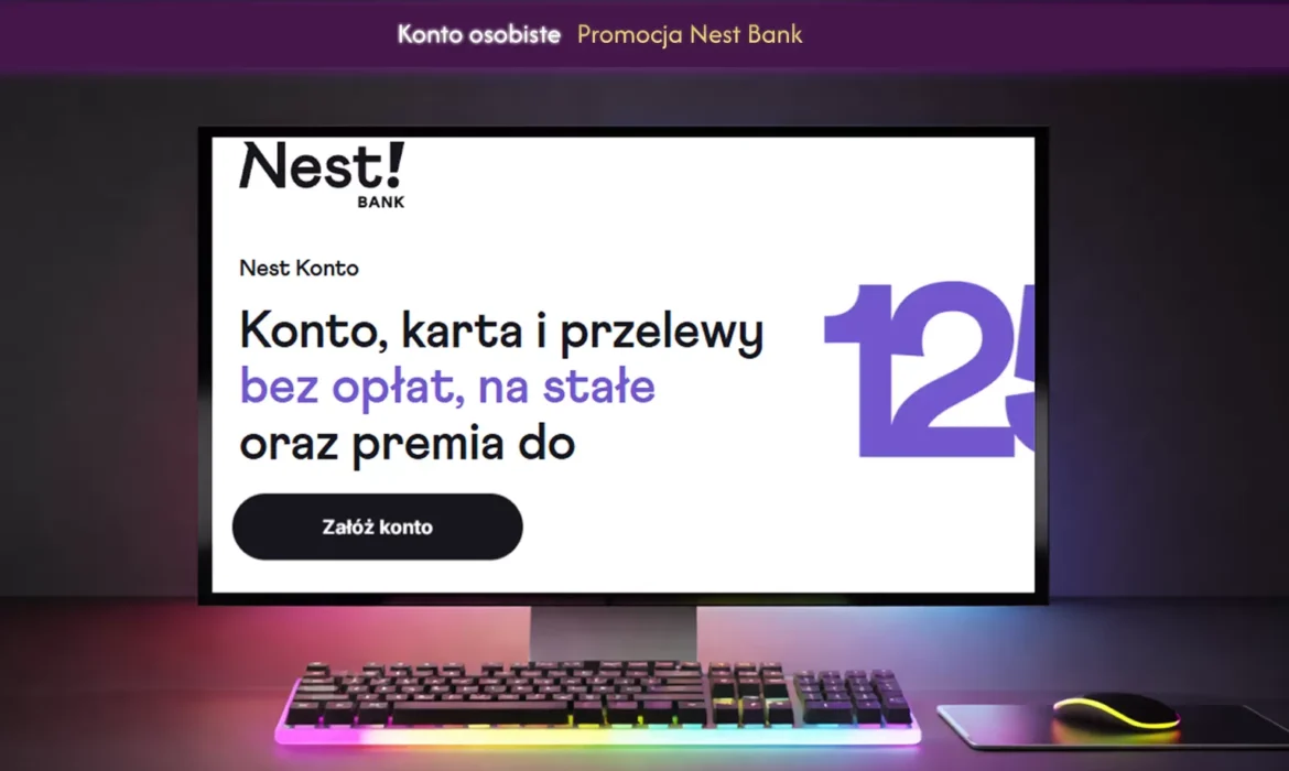 Nest Konto do 1250 zł premii i 0 zł za konto, kartę i przelewy