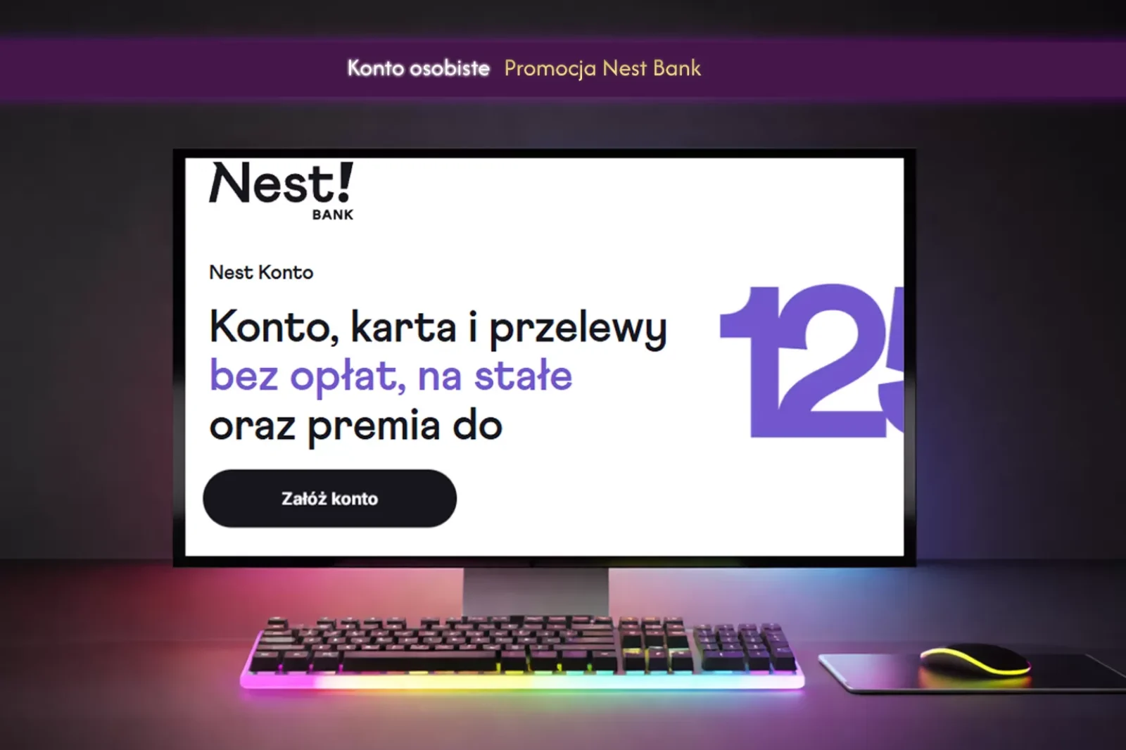 Nest Konto do 1250 zł premii i 0 zł za konto, kartę i przelewy