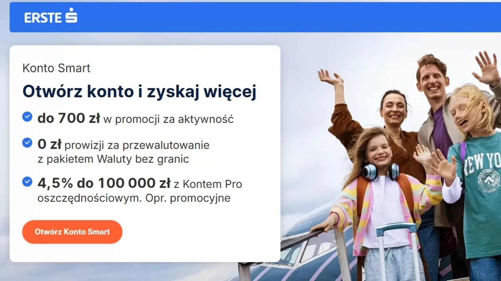 Ereste Bank - Promocja 700 zł za konto osobiste