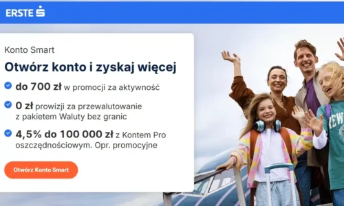 Erste Bank 700 zł z kontem osobistym – jak zdobyć premię?