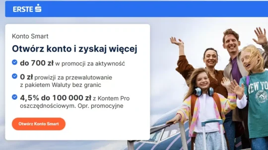 Ereste Bank - Promocja 700 zł za konto osobiste